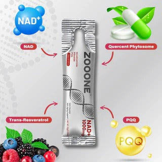 Zooone- NAD+ Supplement 30pcs, Premium Nicotinamide Riboside & Resveratrol, DNA Repair & Healthy Aging, Advanced NAD Supplement for Men & Women, Boosts Cellular Energy(Berry Flavor)